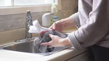 Load and play video in Gallery viewer, Magic Silicone Dish Washing Scrubber Sponge Gloves-(Pink &amp; Green)
