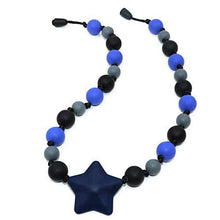 Load image into Gallery viewer, Sensory Oral Motor Aids Chew Necklace for Boys Girls, Silicone Navy Star Beads Chew Jewelry for Autism, ADHD, Baby Nursing or Special Needs Kids - Reduces Chewing Biting Fidgeting for mild Chewers
