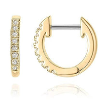 Load image into Gallery viewer, PAVOI 14K Yellow Gold Plated Post Cubic Zirconia Cuff Earring Huggie Stud
