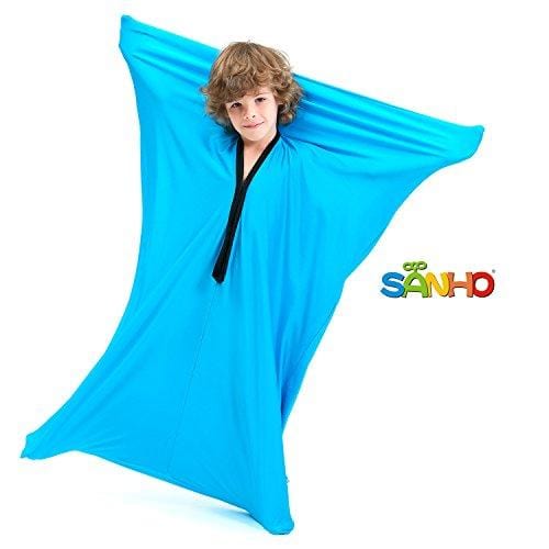 SANHO Dynamic Movement Sensory Body Sock - Updated Version , Bright Blue (Medium)