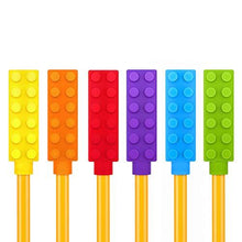Load image into Gallery viewer, Chewelry Chewable Pencil Toppers (6-Pack) - Chewy Pencil Toppers for Kids - Sensory Pencil Chew Topper Helps Girls &amp; Boys with Sensory Needs by Solace
