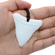 Load image into Gallery viewer, Shark Tooth Chew Necklace for Boys Girls, 3 Pack Silicone Sensory Oral Motor Aids Teether Toys for Autism, ADHD, Baby Nursing or Special Needs- Reduces Chewing Biting Fidgeting for Kids Adults Chewer

