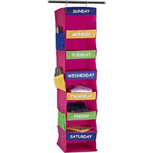 Load image into Gallery viewer, Sagler Daily Activity Organizer Kids 7 Shelf Portable Closet Hanging Closet Organizer Great Closet Solutions
