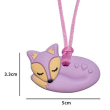 Load image into Gallery viewer, Munchables Fox Sensory Chew Necklace (Light Purple)
