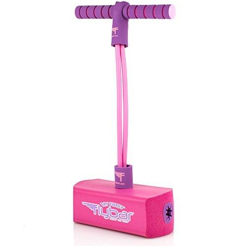 Flybar My First Foam Pogo Jumper for Kids Fun and Safe Pogo Stick for Toddlers, Durable Foam and Bungee Jumper for Ages 3 and up, Supports up to 250lbs (Pink), MFF-P