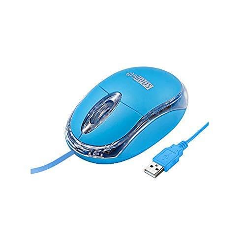Kids Mouse for Laptop USB Ergonomic Mouse Wired Optical Mice for PC Mouse Blue Color 1.5M Cable by SOONGO