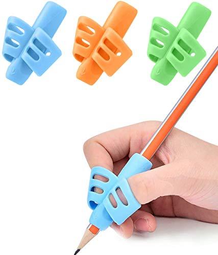 Pencil Grips - JuneLsy Pencil Grips for Kids Handwriting Pencil Grip Posture Correction Training Writing AIDS for Kids toddler Preschoolers Students Children Special Needs (3 PCS)