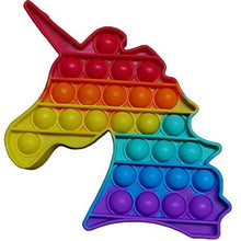 Load image into Gallery viewer, Rainbow Unicorn-Push Bubble ADHD Autism Squeeze Stress Reliever Fidget Relax Toy
