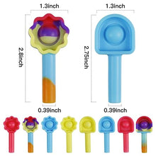 Load image into Gallery viewer, 8 Pack Fidget Pencil Toppers for Kids, Stress Relief Sensory Pack Push Bubble Fidget Toys, Anti-chewable Pencil Tip， Applicable Adults Anxiety Autism
