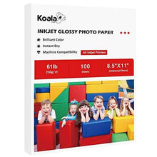 Load image into Gallery viewer, Koala Heavyweight Photo Paper High Glossy 8.5x11 Inches for Inkjet Printing 100 Sheets 61LB
