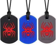 Load image into Gallery viewer, Spider Sensory Chew Necklace for Kids, Boys or Girls (3 Pack) - Chewing Necklace Teething Necklace Teether Necklace Chew Toys - Teething Toys Designed for Chewing, Autism, Autism Sensory Teether Toy
