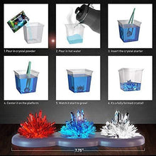 Load image into Gallery viewer, Crystal Growing Kit for Kids + LIGHT-UP Stand - Science Experiments for Kids - Crystal Science Kits - Craft Stuff Toys for Teens - STEM Projects for Boys &amp; Girls - Grow Crystals and Make Them Glow
