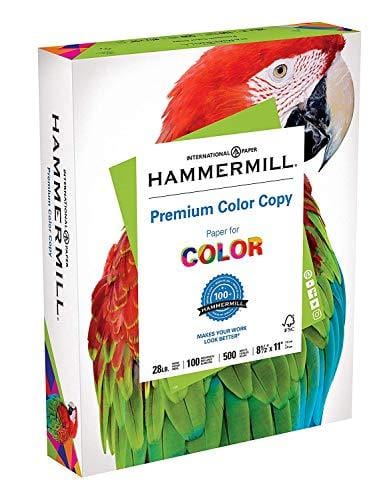 Hammermill Printer Paper, Premium Color 28 lb Copy Paper, 8.5 x 11 - 1 Ream (500 Sheets) - 100 Bright, Made in the USA