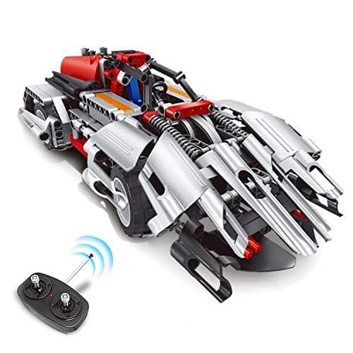 STEM Toys Remote Control Car for Boys 8-12 - 2-in-1 RC Car Kit Builds RC Car Racer/Off-Road Models Snap Together Blocks Engineering Toys for Kids Best Building Toys Set Gift for Boys and Girls