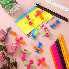 Load image into Gallery viewer, 24 Pieces Fidget Pencil Topper Plastic Pencil Fidgets Colorful Fidget Pen Flipper Pencil Top Fidgets Assorted Fidget Tool Spinner for Anxiety Release
