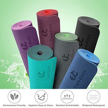 Load image into Gallery viewer, Ewedoos Yoga Mat Non Slip TPE Yoga Mats Exercise Mat Eco Friendly Workout Mat for Yoga, Pilates and Floor Exercise Thick Fitness Mat Carry Strap Included (Black/Gray)
