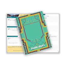 Load image into Gallery viewer, Dated Middle or High School Student Planner 2020-2021 Academic School Year, 5.5x8.5 inch Block Style Datebook with Campus Retro Cover
