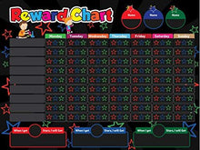 Load image into Gallery viewer, Magnetic Behavior Rewards Chalkboard Child Behavior Reward Chore Chart-Daily Household Chore Checklist– Multiple Kids Chore Chart System Includes: 4 Liquid Chalk Markers
