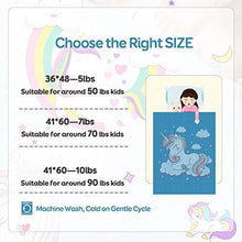 Load image into Gallery viewer, BUZIO Kids Weighted Blanket 5lbs, Unicorn Fleece Blanket for Kids with 4 Color Options, Ultra Soft and Cozy Heavy Blanket, Great for Calming and Sleep 36 x 48inch
