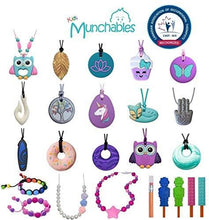 Load image into Gallery viewer, Munchables Starlight Sensory Chew Necklaces for Girls (Purple/Aqua/Pink)

