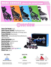 Load image into Gallery viewer, 2pm Sports Cytia Pink Girls Adjustable Illuminating Inline Skates with Light up Wheels, Fun Flashing Beginner Roller Skates for Kids - Large (3Y-6Y US)
