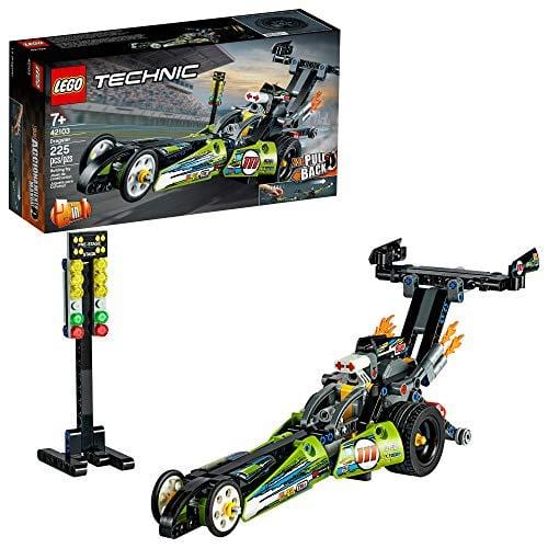 LEGO Technic Dragster 42103 Pull-Back Racing Toy Building Kit, New 2020 (225 Pieces)
