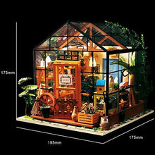 Load image into Gallery viewer, ROBOTIME DIY Dollhouse Wooden Miniature Furniture Kit Mini Green House with LED Best Birthday Gifts for Women and Girls
