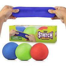 Load image into Gallery viewer, YoYa Toys Pull, Stretch and Squeeze Stress Balls 3 Pack - Elastic Construction Sensory Balls - Ideal for Stress and Anxiety Relief, Special Needs, Autism, Disorders and More
