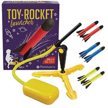 Load image into Gallery viewer, Toy Rocket Launcher for kids – Shoots Up to 100 Feet – 8 Colorful Foam Rockets and Sturdy Launcher Stand With Foot Launch Pad - Fun Outdoor Toy for Kids - Gift Toys for Boys and Girls Age 3+ Years Old
