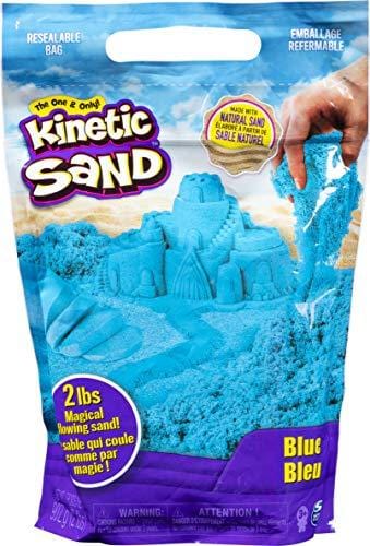 Kinetic Sand, The Original Moldable Sensory Play Sand, Blue, 2 lb. Resealable Bag, Ages 3+