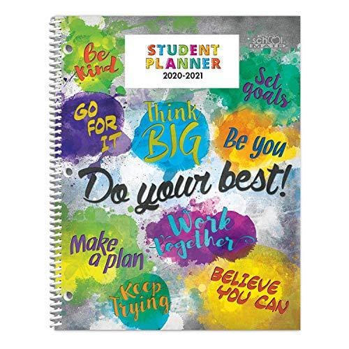Dated Elementary Student Planner for 2020-21 Academic Year, School Mate Brand, 8.5