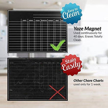 Load image into Gallery viewer, Magnetic Chore Chart for Kids - 4 Chalk Markers - Children’s Dry Erase Chalkboard Calendar for Multiple Household Chores &amp; Responsibilities - Easy-to-Clean Reusable Family Refrigerator Weekly Planner
