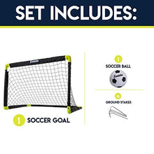 Load image into Gallery viewer, Franklin Sports Kids Mini Soccer Goal Set - Backyard/Indoor Mini Net and Ball Set with Pump - Portable Folding Youth Soccer Goal Set - 36&quot; x 24&quot; , Black
