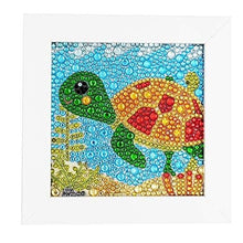 Load image into Gallery viewer, ParNarZar Easy 3D Diamond Painting Kit Turtle for Kids, Beginners Art Crafts Kits for Girls with Frame 6x6inches
