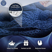 Load image into Gallery viewer, Roore 5 lb Weighted Blanket for Kids I 36&quot;x48&quot; I Weighted Blanket with Plush Minky Blue Removable Cover I Weighted with Premium Glass Beads I Perfect for Children from 40 to 60 lb
