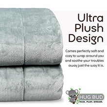 Load image into Gallery viewer, Weighted Blanket - 60&quot; X 80&quot; - 25-lbs - No Cover Required - Fits Queen/King Size Bed - for 150-200-lb Adult - Silky Minky Grey - Premium Glass Beads - Calming Stimulation Sensory Relaxation
