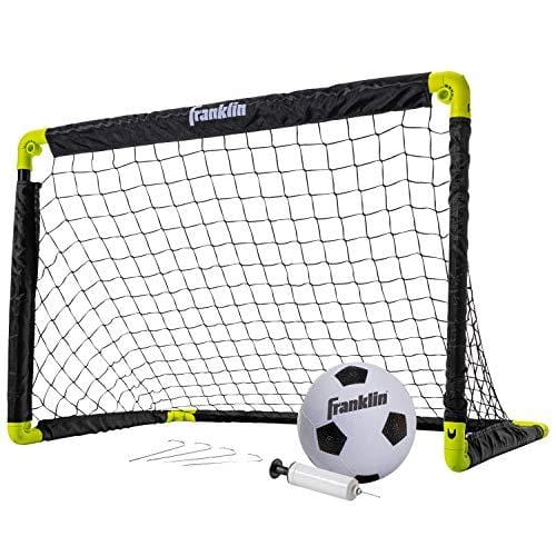 Franklin Sports Kids Mini Soccer Goal Set - Backyard/Indoor Mini Net and Ball Set with Pump - Portable Folding Youth Soccer Goal Set - 36