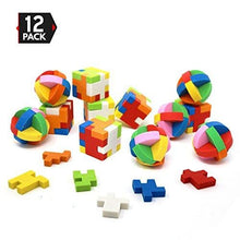 Load image into Gallery viewer, Big Mo&#39;s Toys Puzzle Erasers - Individually Wrapped Goody Bag Party Favor and Stocking Stuffers Pencil Eraser - 6 Balls and 6 Cubes
