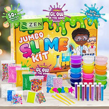 Load image into Gallery viewer, DIY Slime Kit for Girls Boys - Ultimate Glow in the Dark Glitter Slime Making Kit Arts Crafts - Slime Kits Supplies include Big Foam Beads Balls, 18 Mystery Box Containers filled Crystal Powder Slime
