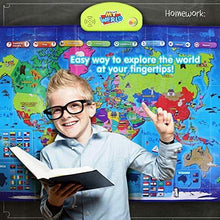 Load image into Gallery viewer, BEST LEARNING i-Poster My World Interactive Map - Educational Talking Toy for Kids of Ages 5 to 12 Years
