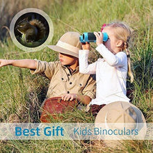 Load image into Gallery viewer, Kids Binoculars 8x21 High-Resolution Real Optics Compact Binoculars Kids Toy for Boys and Girls,Small Telescope for Kids Bird Watching, Travel, Safari, Adventure, Outdoor Fun (Blue)

