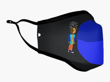 Load image into Gallery viewer, Kids Reusable Filter Mask: Christian James. TM Logo. Floating in Space
