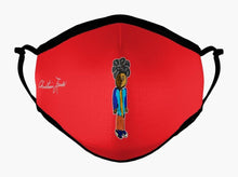 Load image into Gallery viewer, Kids Reusable Filter Mask: Christian James Designs. TM Logo. Red

