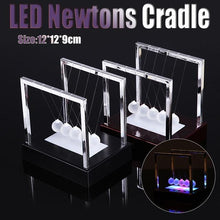 Load image into Gallery viewer, Newtons Ball Cradle LED Light Up Kinetic Energy

