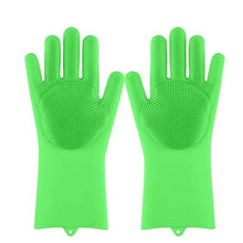 Load image into Gallery viewer, Magic Silicone Dish Washing Cleaning Scrubber Gloves
