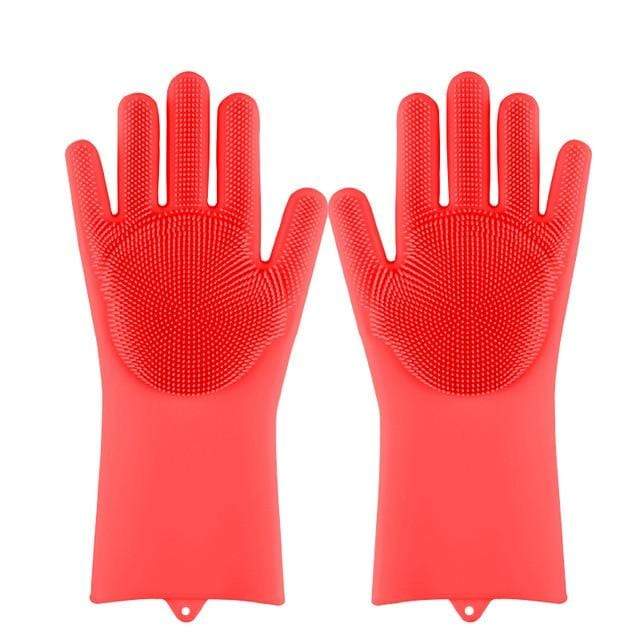 Magic Silicone Dish Washing Cleaning Scrubber Gloves