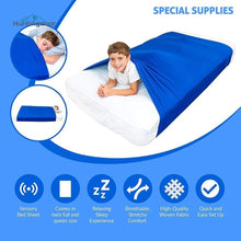 Load image into Gallery viewer, Sensory Bed Sheet for Kids Ages 5+ Compression Alternative to Weighted Blankets Sensory Sheet Prevent falling out of bed

